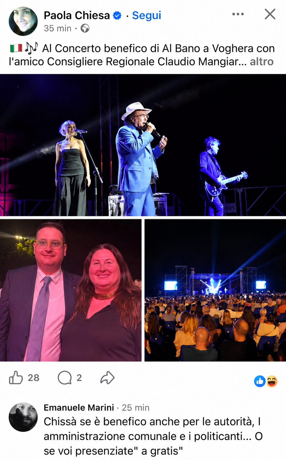 Evento con Al Bano, evento dell’anno
