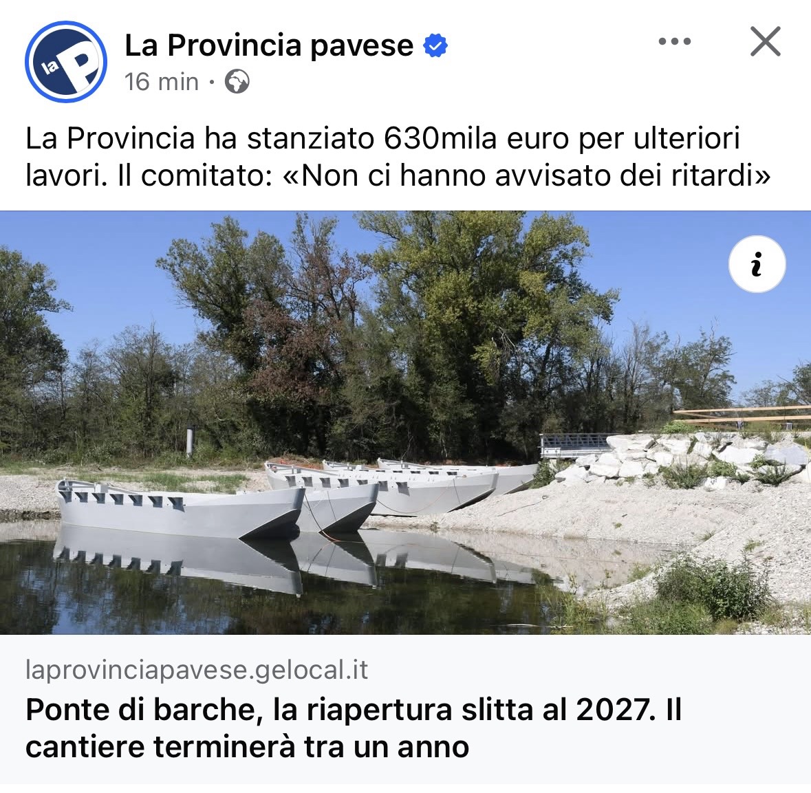 La sarta e il Podestà, ceffano un altro ponte